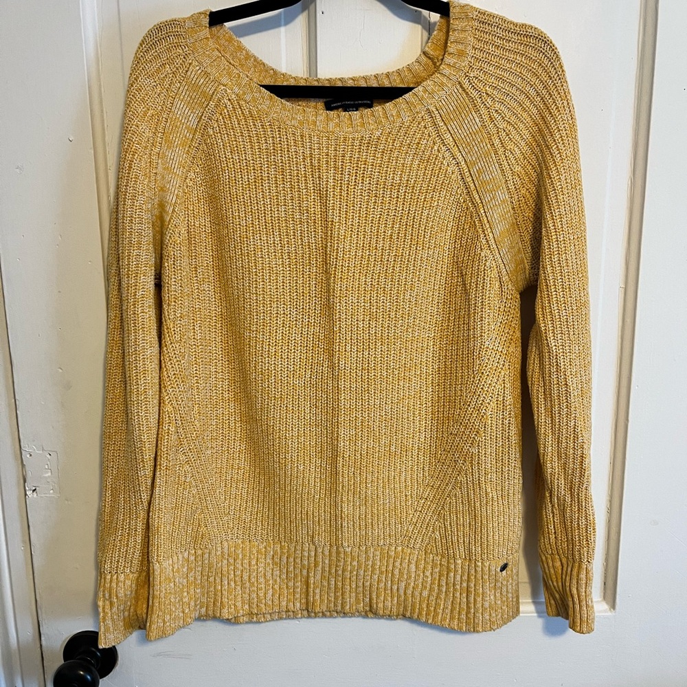 American Eagle Outfitters Mustard Crew Neck Sweater